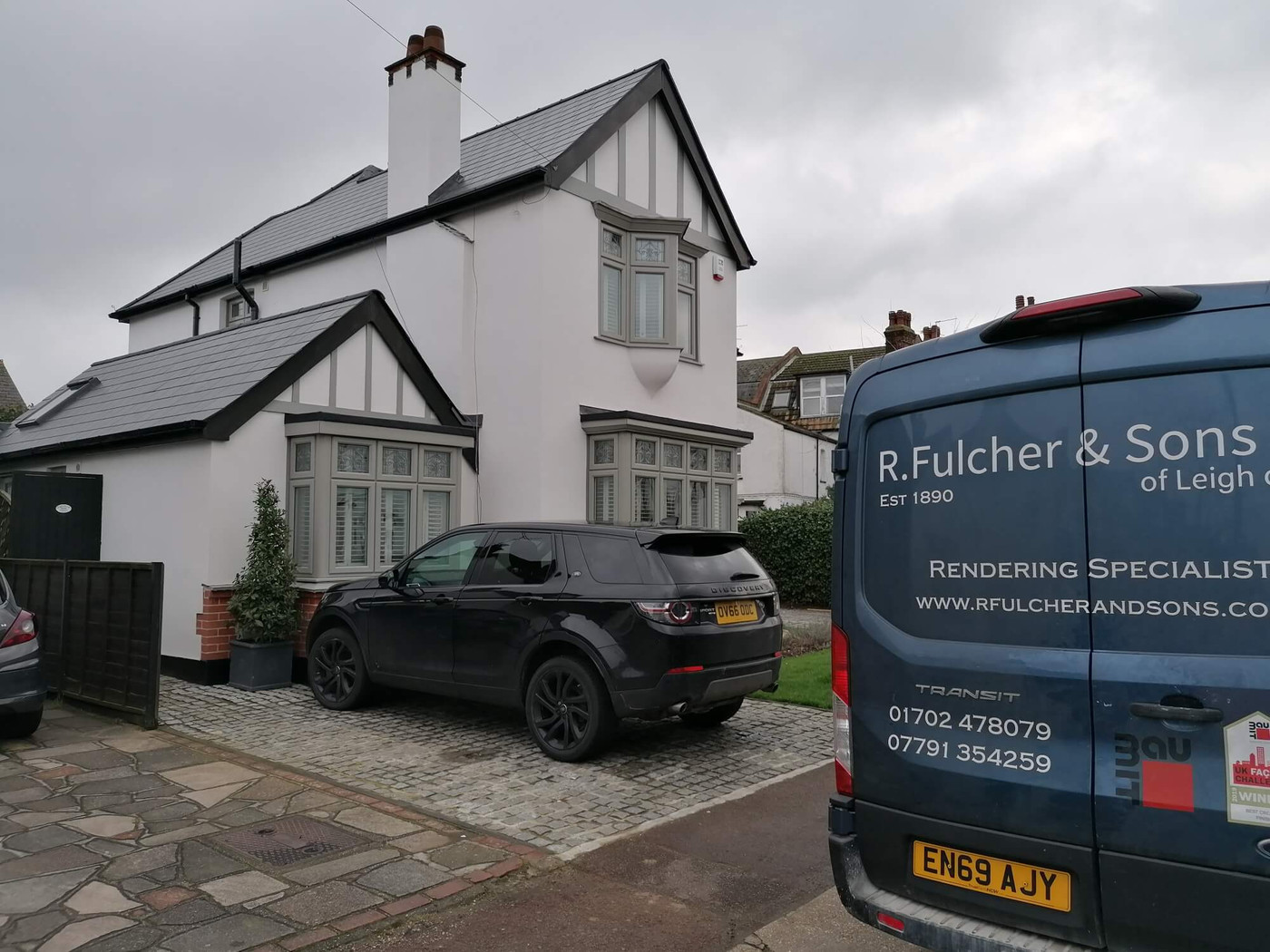 Example of a domestic rendering project completed by R. Fulcher & Sons